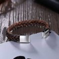 thumbnail image 5 of EOEMY Stainless Steel Leather Bracelet 8 Inches 13mm Slide L382-Default, 5 of 7