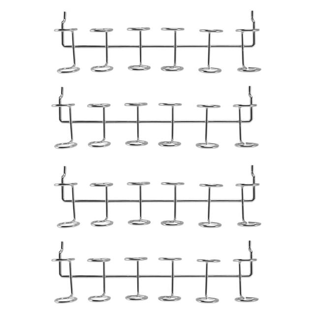 4 Pcs Screwdriver Holder Pegboard Multi-Tool Holder Accessory Pegboard Accessories Multi-Ring Tool Holder for Pegboard,4 x Pegboard hooks,silver