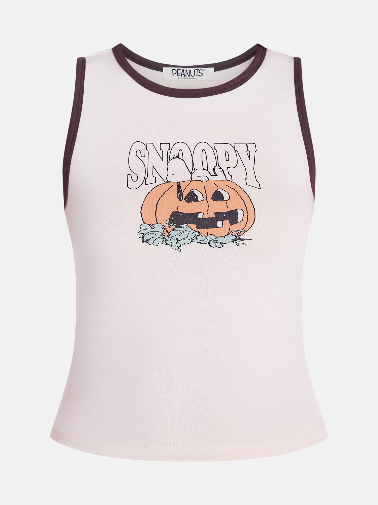 Peanuts Women's and Women's Plus Size Snoopy Pumpkin Sleep Tank Top, Sizes XS-2X