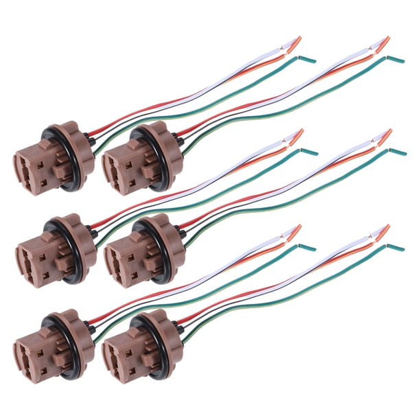 Unique Bargains 7443 T20 Conector de mazo de cables para bombillas LED, luces de señal de giro, luces de freno (juego de 6)