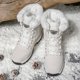thumbnail image 5 of Botas de nieve cálidas y gruesas de caña alta, zapatos de algodón, botas ligeras de talla grande para mujer Wmkox8yii ghj2240, 5 of 9