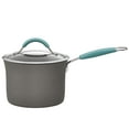 thumbnail image 4 of Rachael Ray Cucina Hard Anodized Nonstick Saucepan with Lid, 3-Quart, Agave Blue, 4 of 6
