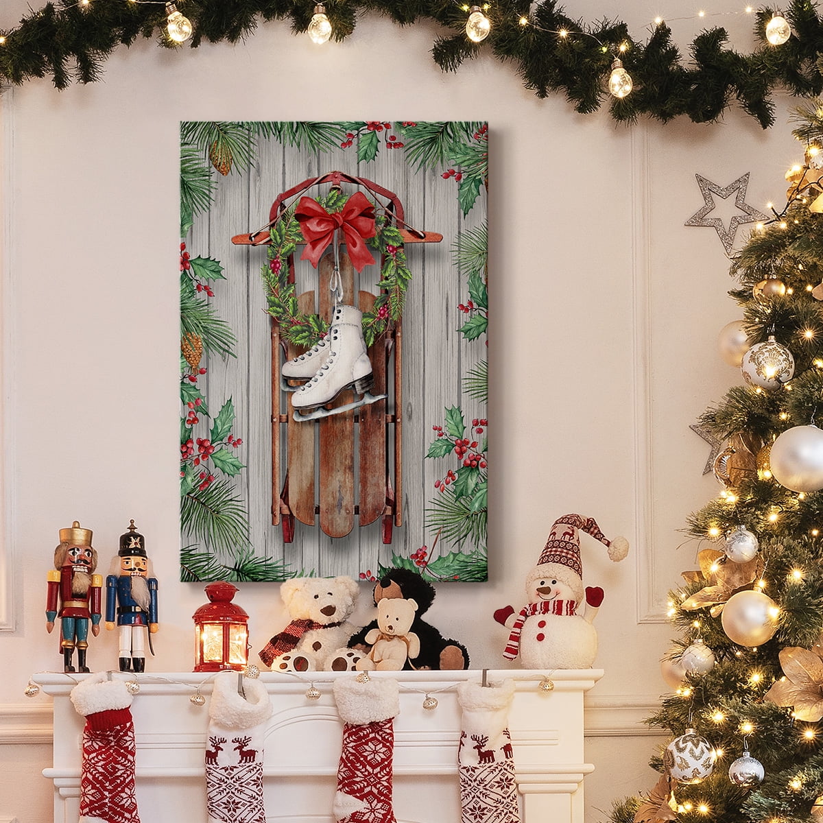 Sled and Skates- Gallery Wrapped Canvas