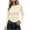 Beige, variant on BLVB Womens Long Sleeve Basic Shirt Crew Neck Ruched Fitted Fall Tops Soft Stretch Undershirts Base Layer Clothing(Yellow,X-Large)