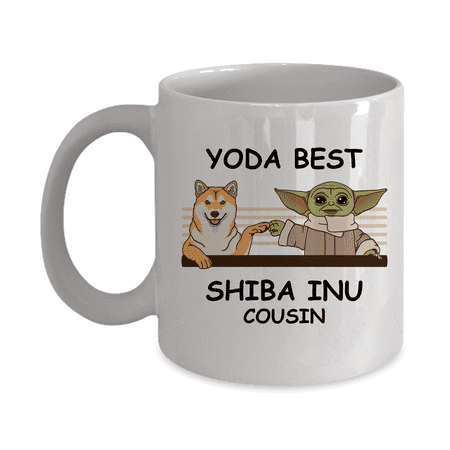 

Yoda Best Shiba Inu Papa - Novelty Gift Mugs for Dog Lovers - Co-Workers Birthday Present Anniversary Valentines Special Occasion Dads Moms Family Christmas - 11oz Funny Coffee Mug