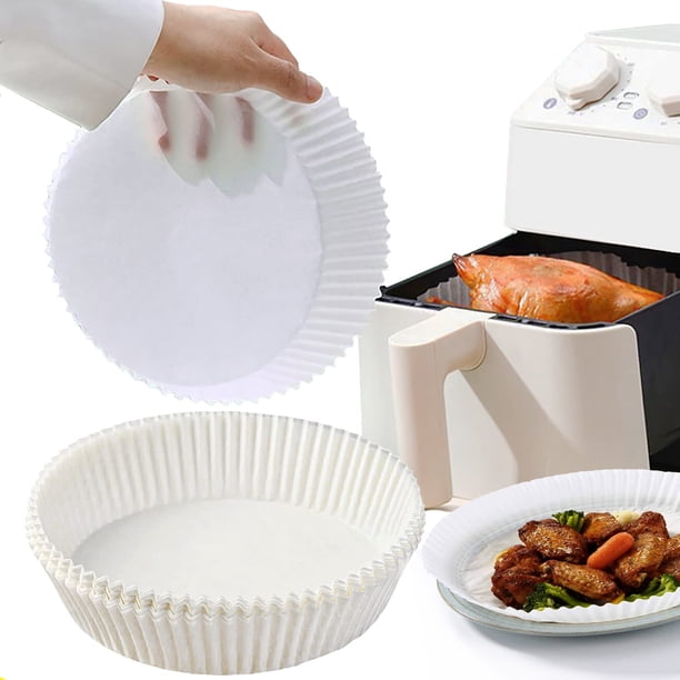 Revestimiento de papel desechable para freidora de aire, almohadillas de papel desechables para freidora, antiadherente forrado para freidora de aire, resistente al aceite, impermeable, papel para hor Namotu CZJP-HY20