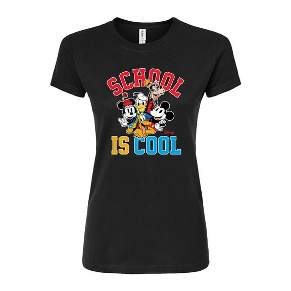 Disney - School Is Cool - Juniors Fitted Graphic T-Shirt