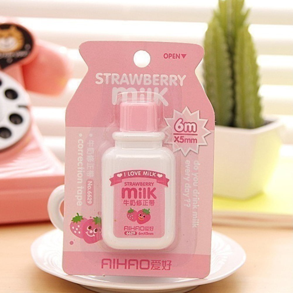 Correction Tape Cute Milk Bottle Writting Corrector Tape Stationery Office School Supplies 6M
