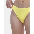 thumbnail image 4 of No Boundaries Women's Smocked High Leg Bikini Bottoms, Sizes XXS - XXL, 4 of 5
