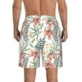 thumbnail image 3 of Kdxio Lilies Flowers Pattern Mens Casual Shorts - Drawstring Summer Beach Sports Shorts for Men, 3 of 9