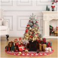 thumbnail image 2 of 3 ft artificial christmas tree con square base, 78 LED lights, red berry decorations - easy install para holidays, 2 of 6