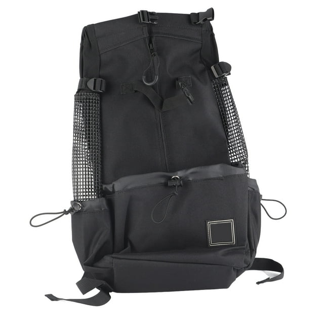 Mochila transportadora para perros, transpirable, lavable, para viajes al aire libre, color negro