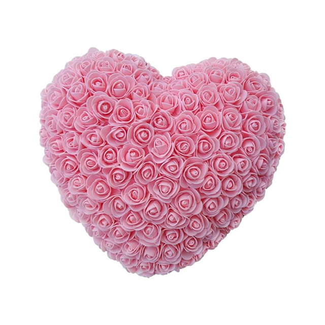 Rosa de corazón con flores preservadas, regalo de San Valentín para novia.