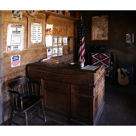 Peel N Stick Poster Of Furniture Sheriff Heritage Desk Old