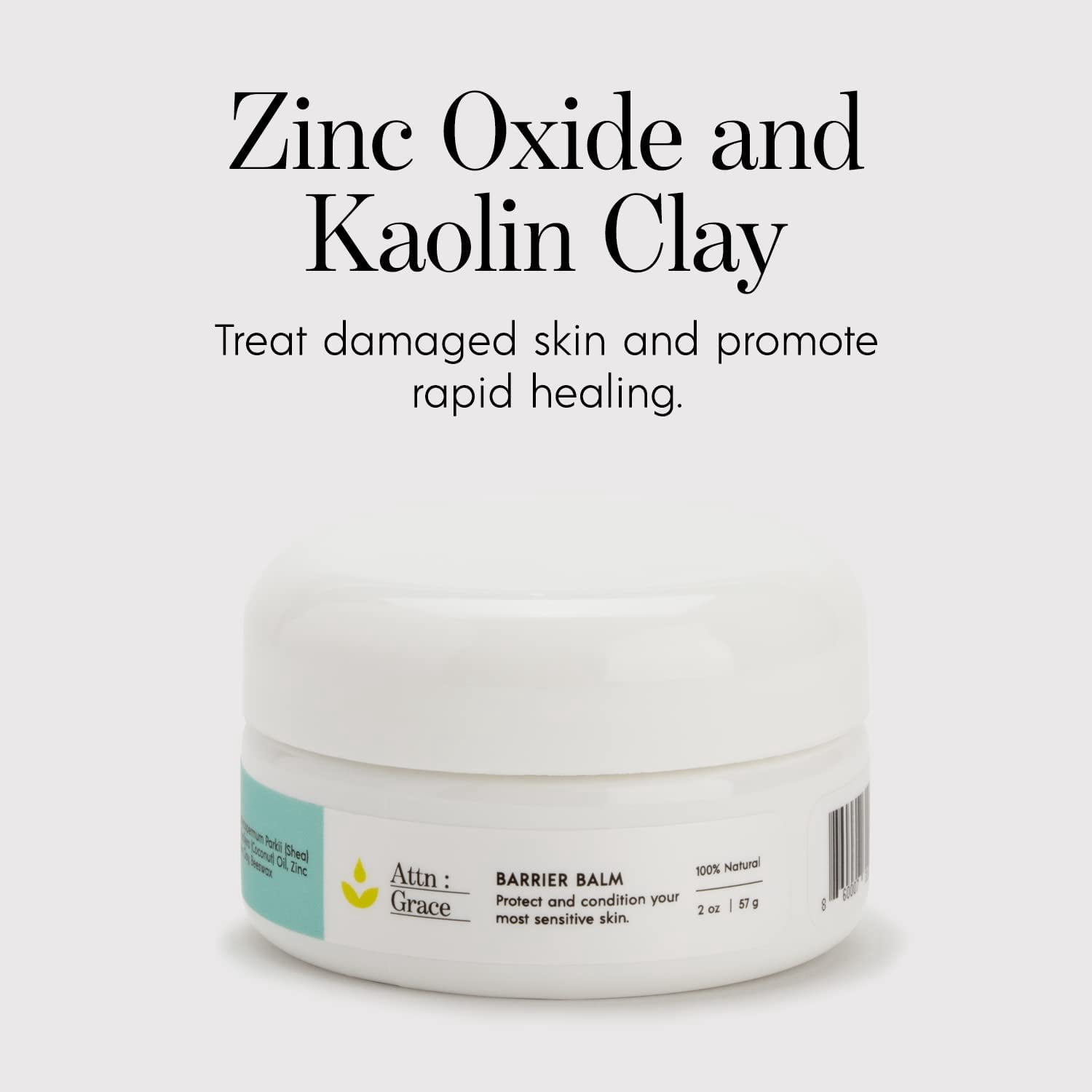 Attn: Grace Barrier Cream 2 oz - All Natural Formula Soothes, Protects, and Restores Dry Skin