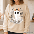thumbnail image 2 of Coquette Ghost Sweatshirt, Cute Halloween Sweater for Girly Ghouls, 2 of 9