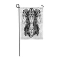 thumbnail image 1 of KDAGR Blind Magic Goddess Hecate Triple Faced Beautiful Woman Long Hair Garden Flag Decorative Flag House Banner 12x18 inch, 1 of 1