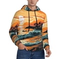 thumbnail image 2 of Daiia Serene Ocean Sunset for Men's Fashion Hoodies & Sweatshirts with Kangaroo Pocket Hooded Sweatshirt Breathable & Moisture Wicking-Small, 2 of 7