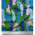 thumbnail image 1 of Soimoi Green polyester Crepe Fabric Abstracts Abstract Decor Fabric Printed Yard 42 Inch Wide, 1 of 3