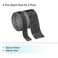 thumbnail image 3 of Unique Bargains 2 Roll 1 Yard 13.5/27mm Self Adhesive Crystal Rhinestone Ribbon for Crafts Project, Black, 3 of 5