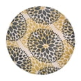 thumbnail image 2 of World Rug Gallery Modern Floral Circles Yellow 6'6" Round Rug, 2 of 7