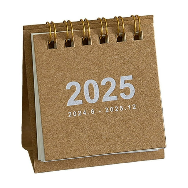 Mini Desk Calendar 2025 Unprinted Punch Card Countdown Planner for Desktop Use 7.5 cm x 6.5 cm x 3.5 cm Triangular Fold Design
