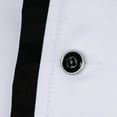thumbnail image 4 of Long Sleeves Chef Jacket Coat Hotel Waiters Kitchen Uniform hotel work clothes jackets white black Tops White 2XL, 4 of 9
