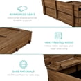 thumbnail image 4 of Songqin Large Outdoor Wooden Sand Box for Kids, Sandbox with Cover, Bench Seats Support up to 220 lbs, Bottom Liner for Drainage, Cedar Wood - Walnut, 4 of 13