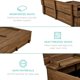 thumbnail image 4 of Songqin Large Outdoor Wooden Sand Box for Kids, Sandbox with Cover, Bench Seats Support up to 220 lbs, Bottom Liner for Drainage, Cedar Wood - Walnut, 4 of 13
