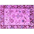 thumbnail image 1 of Ahgly Company Indoor Rectangle Abstract Purple Modern Area Rugs, 7' x 10', 1 of 4