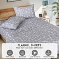 thumbnail image 5 of RUVANTI Flannel Sheets Full Size - 100% Cotton Double Brushed Bed Sheets Set, Deep Pockets 16 Inches, All Seasons Breathable & Extra Soft Full Sheets, Warm & Cozy, 4 Piece, Snowflakes, 5 of 8