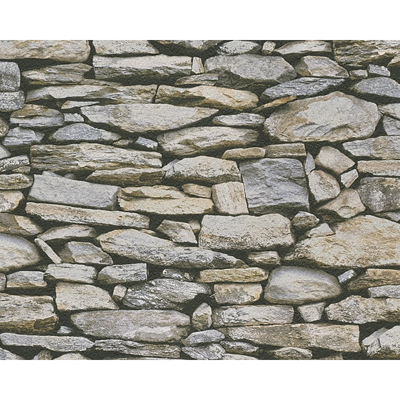 Dekora Natur 6 - Naturally Multifaceted Beige, Grey, Black Wallpaper Roll