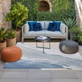 thumbnail image 2 of Navy Blue Coastal Wave Outdoor Rug for Patio/Deck/Porch, Non-Slip Large Area Rug 5 x 8 Ft, Summer Modern Ocean Beach Indoor Outdoor Rugs Washable Area Rugs, Reversible Camping Rug Carpet Runner, 2 of 8