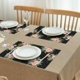 thumbnail image 3 of Pioneer Flower Floral Print Pattern Summer Placemats Table Placemats Set Of 4-Linen Kitchen Washable Placemats Table Mats 12x18 Inch Non-Slip Heat Resistant, 3 of 6