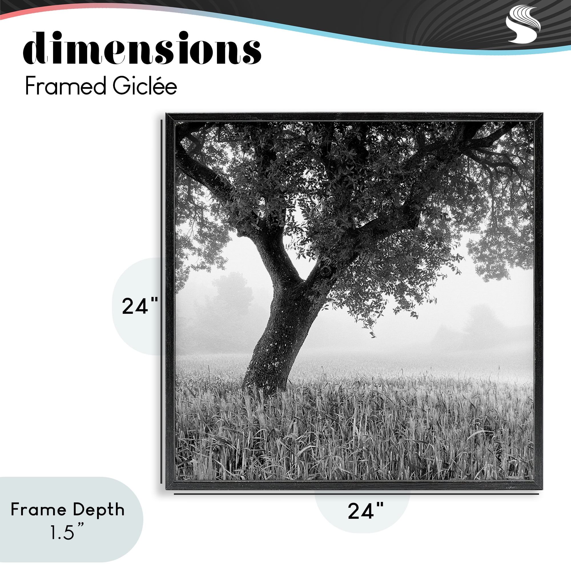 Stupell Industries Tuscan Morning Oak in Mist Black Framed Giclee Art, design by Chip Forelli