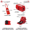 TRADESAFE Electrical Lockout Tagout Kit Hasps, Clamp on and Universal