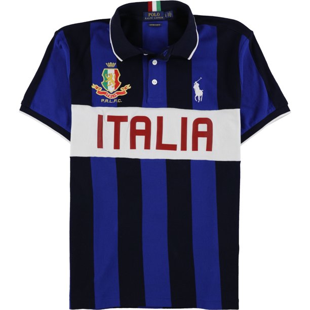Polo de rugby Ralph Lauren para hombre Italia, azul, grande Ralph Lauren polo, rugbi
