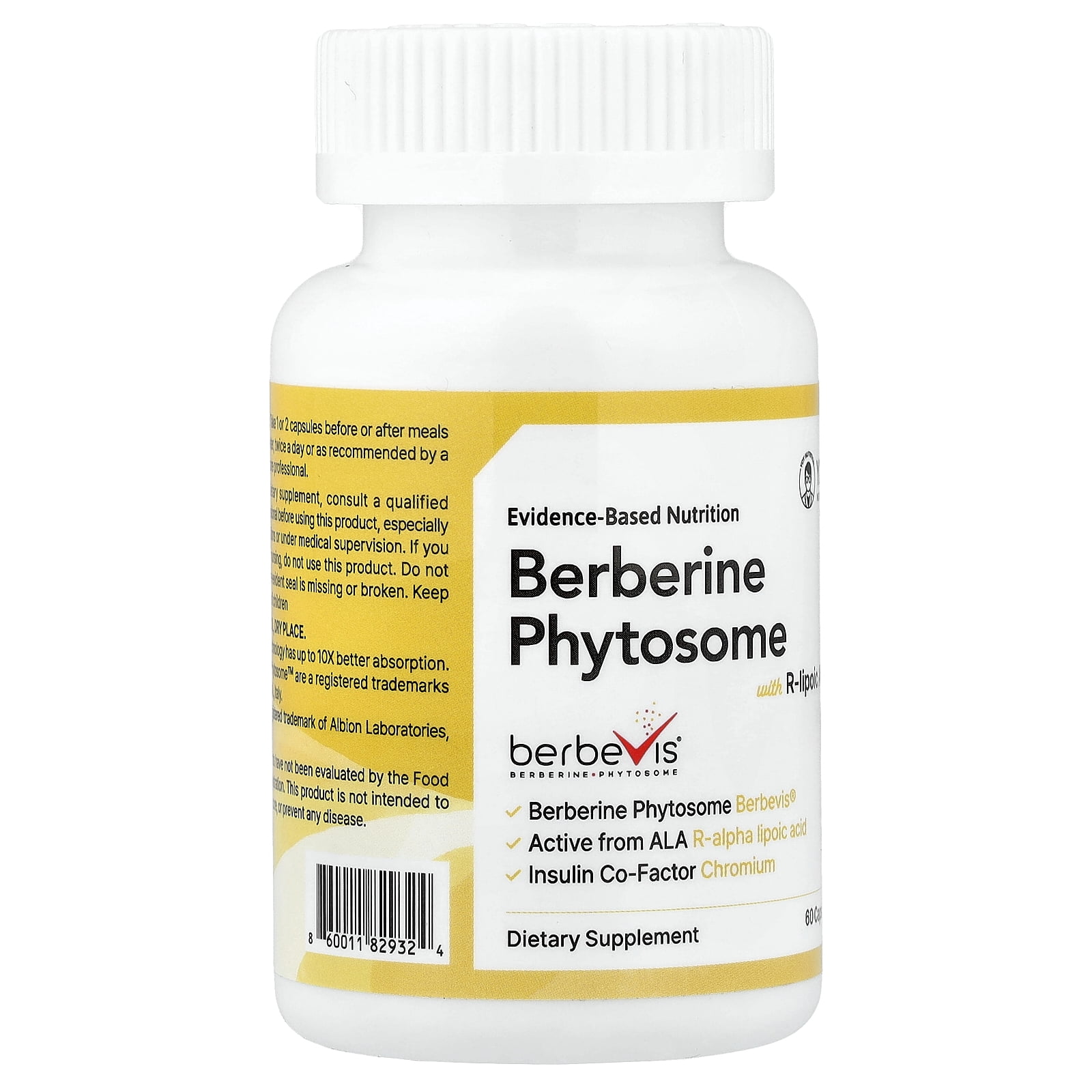 YDY Berberine Phytosome, 60 Capsules