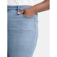 thumbnail image 4 of Terra & Sky Women's Plus Size Bootcut High Rise Jeans, Available in Short and Regular Inseams, 4 of 5