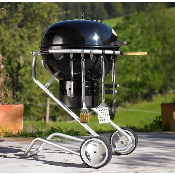 Rosle 24 Inch Kettle Charcoal Grill 2 Free Chicken Roasters & Free Cover Walmart.com