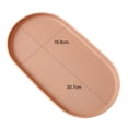 thumbnail image 2 of Hadanceo Dessert Tray Food Grade BPA Free Simple Style Smooth Edge Easy to Clean Multipurpose Storage Tray Oval Storage Tray Dish Dinner Plate, 2 of 8