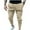 Khaki, variant on JURANMO Mens Casual Cargo Pants Stretch Elastic Waist Joggers Pants Tapered Sweatpants with Multi Pockets Fall Savings Khaki XL