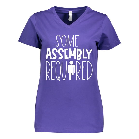 Inktastic Some Assembly Required Left Leg Amputee Women's V-Neck T-Shirt