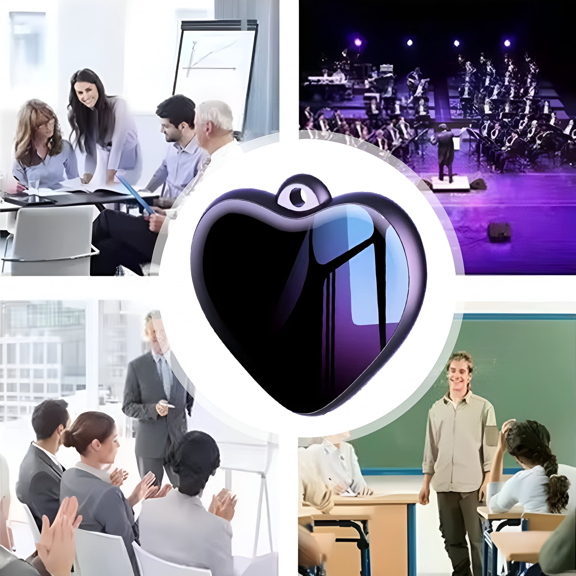 GJX 2026 New Heart Pendant Voice Recorder-200H Storage Mini Hidden Recorder with Voice Activation&Noise Reduction,35H Continuous Recording,Portable for Meetings,Lectures,Interviews