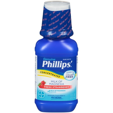 - Phillips' Concentrated Milk of Magnesia Laxative, Fresh Strawberry, 8 Fl Oz