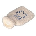 thumbnail image 3 of Bolsa de agua caliente de peluche de 500 ml con forro de PVC antiescaldaduras y funda de felpa para el hogar, viajes y oficina. Oso albaricoque., 3 of 14