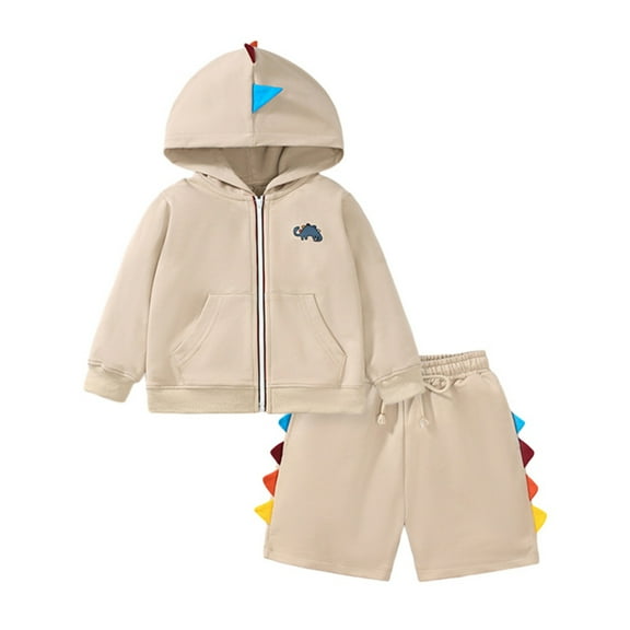 GYRATEDREAM Toddler Infant Baby Boy Clothes Animal Style Long Sleeve Hoodie Tops Sweatsuit  Short Pants Outfit Set