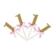 thumbnail image 2 of Bearachild 20 piezas pastel Topper 1 año cumpleaños Cupcake decoración oro palo aniversario celebración Topper Kits de decoración para fiestas Bearachild HA000594-00B, 2 of 6