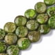 thumbnail image 1 of Natural Imperial Jasper Beads Strands Dyed Flat Round Lime Green 12x6mm Hole: 1.2mm about 32~34pcs/Strand 15.35 inch~15.94 inch(39~40.5cm)., 1 of 2