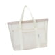 thumbnail image 1 of Bolso de playa de malla con bolsillos, separación para ropa seca y mojada, bolso de hombro grande para la playa. Blanco, 1 of 9